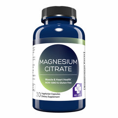 MD. Life Magnesium Citrate Supplement 250 mg - 60 Count - High Absorption Magnesium Citrate Capsules - Easy to Swallow - Muscle Function Support Heart Health Nerves Sleep Health and Bone Health