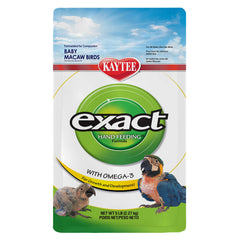 Kaytee Exact Hand Feeding Pet Bird Baby Food For Macaw Eclectus Hawk-Headed African Parrots Caiques and Any Baby Under 2 Weeks Old 5 Pound