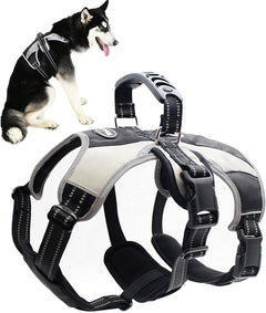 Mihachi Escape Proof Dog Harness - No Pull Reflective Dogs Harness Vest with Lift Handle Adjustable Soft Padded No Slip Pet Harness Training Easy Control for Medium Large Dogs