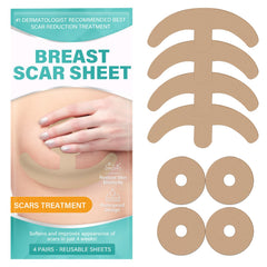 Silicone Scar Sheets Silicone Scar Tape Medical &Reusable Silicone Scar Sheets for Breast Surgical Scars Treatment 4 Pair