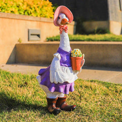 Exquisite Resin Duck Statue for Garden Decoration