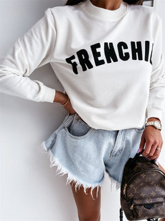 Urban Casual Round Neck Capless Pullover Sweater
