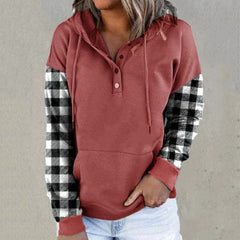 Plaid Stitching Pullover Sweater for Autumn and Winter