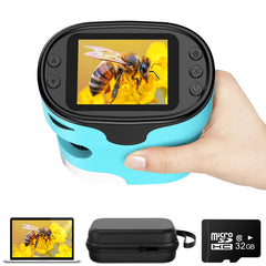 1000X Pocket Microscope for Kids - 4K 2.0" Screen Digital Mini Scope with Slides Kit Rechargeable Lab Handheld Portable Microscopes for Kids 4-12 Students Teens