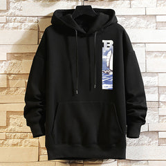 Men's Plus Size Velvet Hooded Jacket for Autumn/Winter