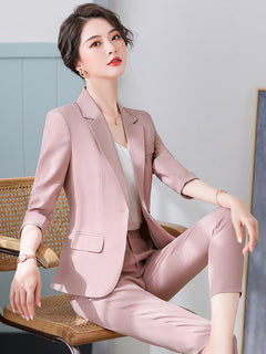 Women's Formal Business Suit for Spring and Summer