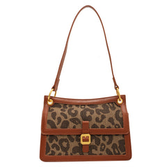 Retro Leopard Print Small Square Bag for Women