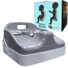 Upseat Boost Ergonomic Toddler Booster Seat for Dining Table Developed with Physical Therapists to Encourage Posture 3-Point Harness Easy to Wipe Clean and Lightweight Gray