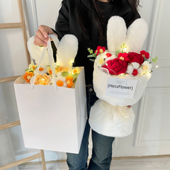 Rabbit Ear Bouquet Knitted Flower Doll Gift for Kids