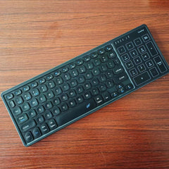 Backlit Wireless Keyboard with Touchpad and Rechargeable Battery