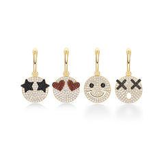 S925 Sterling Silver Emoji Earrings – Fun Creative Stud Earrings
