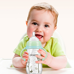Childrens Wide Neck Bottle with Handle, Anti-Colic Design