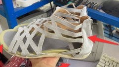 Wedge Heel Cross Strap Women's Flat Shoes