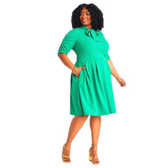 Oversized Patchwork Bow Dress - Best Seller