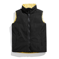Lightweight Double-Sided Fashion Vest with Standing Collar