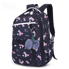 Girls' Large Capacity School Backpack - Korean Style