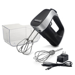Hamilton Beach Professional Cordless Electric Hand Mixer with Infinite Speed Control Powerful DC Motor for Effortless Mixing Quick Recharging LCD Screen Whisk Storage Case Black (62673)