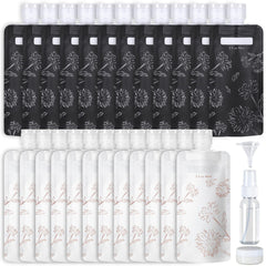 PACKISM Travel Toiletry Containers - 27 Pack Leak Proof 3oz TSA Approved Travel Pouches Stand Up Slim & Lightweight Design Space Saving Pack More Shampoo Conditioner Lotion Body Wash
