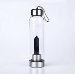 Natural Crystal Energy Glass Cup and Wand Set