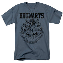 Popfunk Harry Potter Hogwarts Logo T Shirt & Stickers (X-Large) Slate