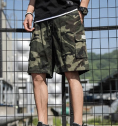 Men's Multi Pocket Camo Cargo Shorts