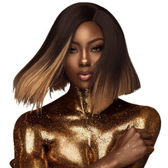 Sensationnel Empire gold yaki weave - human hair for weaving and sew in styles (16 inch 1 JETBLACK)
