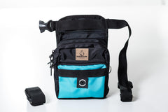 AkraCreations - Dog Training Thigh Treat Bag with Removable Insulated Sleeve and Multiple Compartments Color Black (Aquamarine)