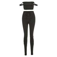 Summer Women's Casual Outfit with Off-Shoulder Design