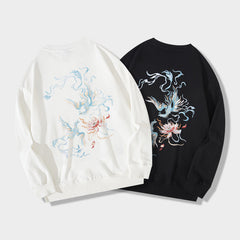 Vintage Embroidered Crewneck Sweatshirt Men’s Hoodie
