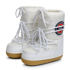 Trendy Parent-Child Flat Heel Ski Boots