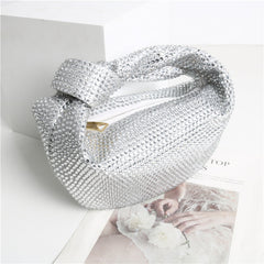 Rhinestone Knotted Women's Underarm Shoulder Bag