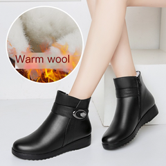 Winter Wool Non-Slip Flat Cotton Shoes for Women