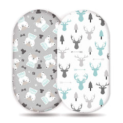Elastic Printed Fitted Sheet for Baby Cradle & Changing Table