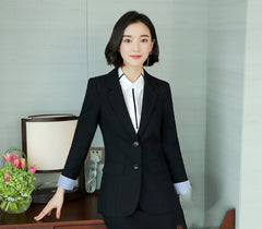 Autumn Women's Double-Breasted Business Suit Set