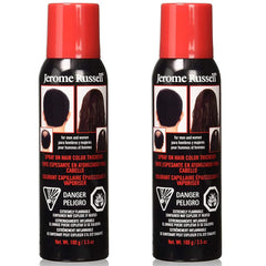 Jerome Russell Spray-On Hair Color & Thickener Medium Brown – Instant Root Cover Up for Thinning & Fine Hair Full Coverage 3.5 oz 2-Pack