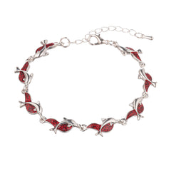 yipima Dolphin Bracelet Women Fashion Dolphin Charm Chain Bangle Party Ocean Jewelry Gift
