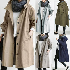 Medium Length Casual Trench Coat for Women in Autumn