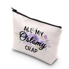 TSOTMO Ostomy Warrior Gift All My Ostomy Crap Medical Alert Pouch First Aid Kit Emergency Kit (Ostomy Crap)