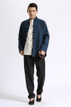 Linen Tang Suit Cardigan for Men