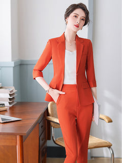 Women's Formal Business Suit for Spring and Summer