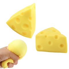 Holgosiu Cheese Squishy Toys Squeeze Cheese Stress Ball Squishy Cheese Fidgets Cheesecake Toys Sensory Squishy Miniatures Novelty Squishy Cheese Toy 2Pcs