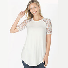Lace Sleeve Top