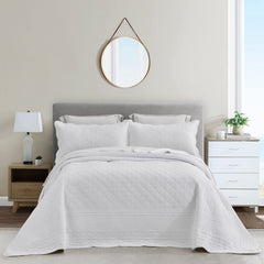 CHIXIN Cotton Bedspread Coverlet - Euro Decorative with Ruffle - Cotton Filled - Pure White - Size (16" x 16")