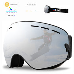 ELAX Double Layer Anti-Fog Ski Goggles for Snow Sports