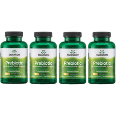 Swanson Prebiotic Capsules - Promotes Friendly Flora Support & Overall Digestive Health - Prebiotic Fiber Promoting Gut Health & Immune Health Support - (120 Veggie Capsules 750mg Each) 4 Pack