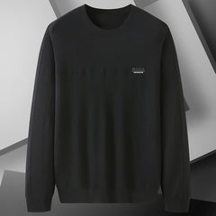 Men's Plus Size Round Neck Long Sleeve Knitted Sweater