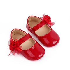 Infant Girls' PU Shoes with Cute Flower Design