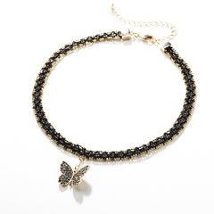 Trendy Butterfly Pendant Choker Necklace for Women