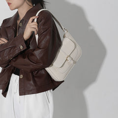 Vintage Armpit Pattern Baguette Shoulder Bag for Women
