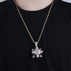 Hip-Hop Style Black Meteor Hammer Pendant Necklace